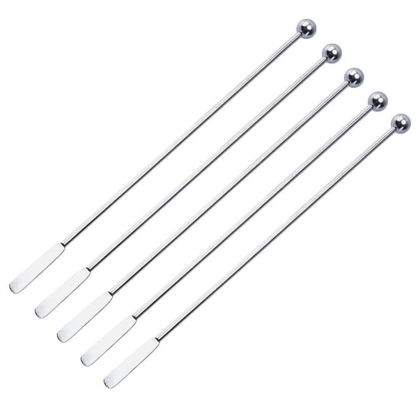 16 stk Swizzle Sticks Metal - Rustfritt stål blandecocktail kafferørere for vinjuice 7,5 Inc.