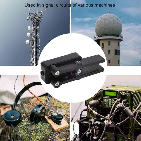 Dobbelt Paddel Telegraf Nøgle med 3,5 mm Interface Kabel Magnetisk Base Morse Kode Bærbar CW Nøgle