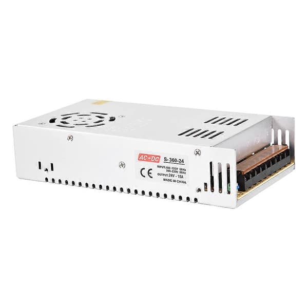 24V 15A 360W Regulert Switch Strømforsyning Adapter Transformator for 3D Printer YEMMA