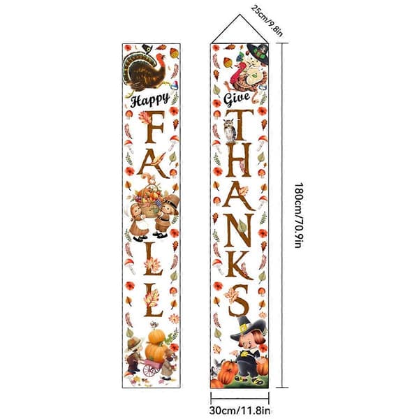 Verandabanner Høst Thanksgiving Dekor B