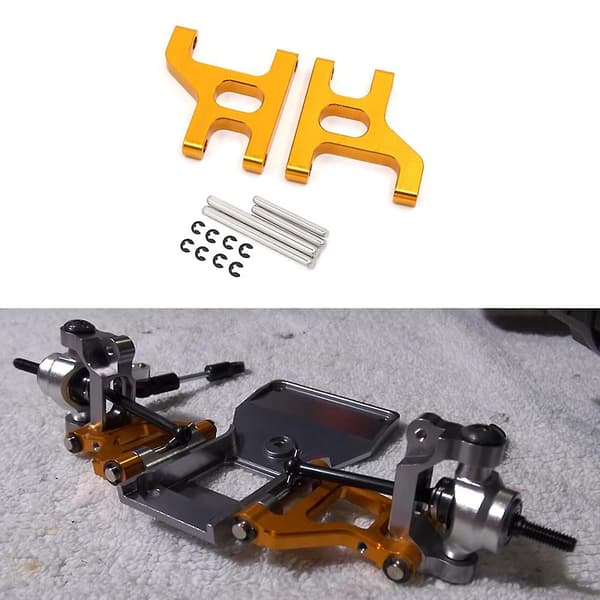 2 stk. Metal Foraksel Svingarme til RC Crawler Bil, sort