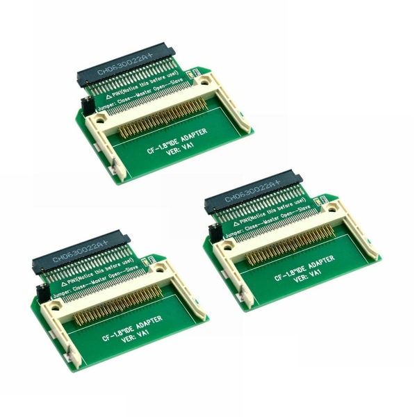 3x Cf Merory Card Compact Flash till 50pin 1,8 tums hårddisk Ssd-adapter