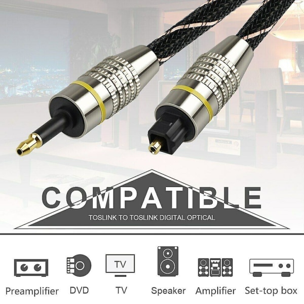 Digital Sound Toslink Til Mini Toslink Kabel 3,5 mm Spdif Optisk Kabel 5m