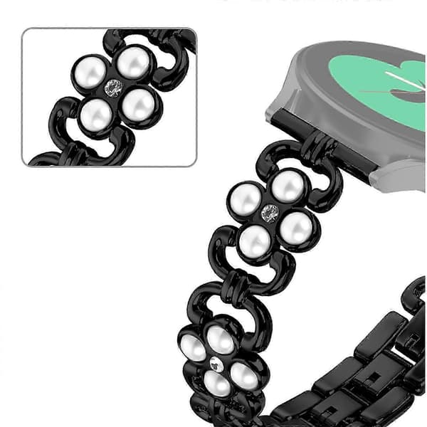 Til Gabb Watch 1 Rustfrit Stål Armbånd Perle Dekor Firkløver Urrem