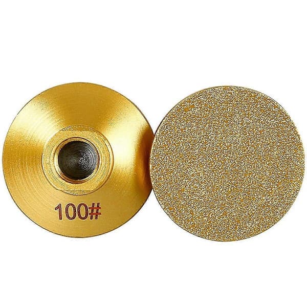 2 stk 100 M10 Loddet Flat Sliphode Slipestein Marmor Kvarts Stein Belegg Sliping