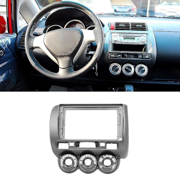 Bil 9 tommer 2din Stereo Audio Fascia Dvd Kompatibel Med Honda Fit City Jazz 2006