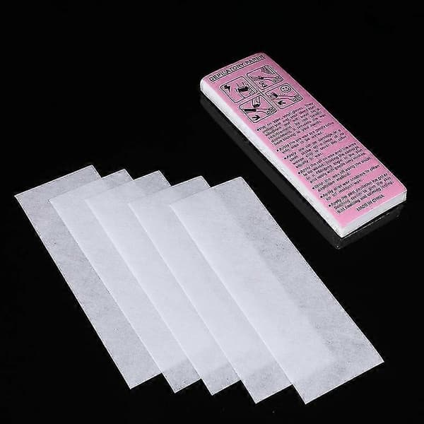 100 stk. Hvide fortykkede non-woven fjernelsesklude til voksbehandling