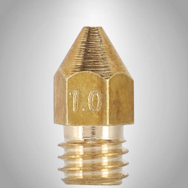 10 kpl 1 mm messinkisuutin Mk8 3D-tulostimelle - 1,75 mm