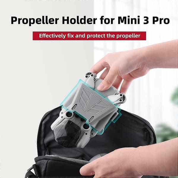 Propellerhållare för DJI Mini 3 Pro, DJI Mini 3 Pro Drönarpropellerskydd, Mjuk Propellerstabilisator (Grå)