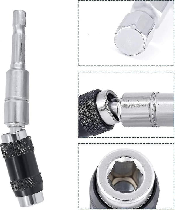 2 stk. magnetisk bitsholder, 20 graders sekskantskaft magnetiske skrutrekkerbits