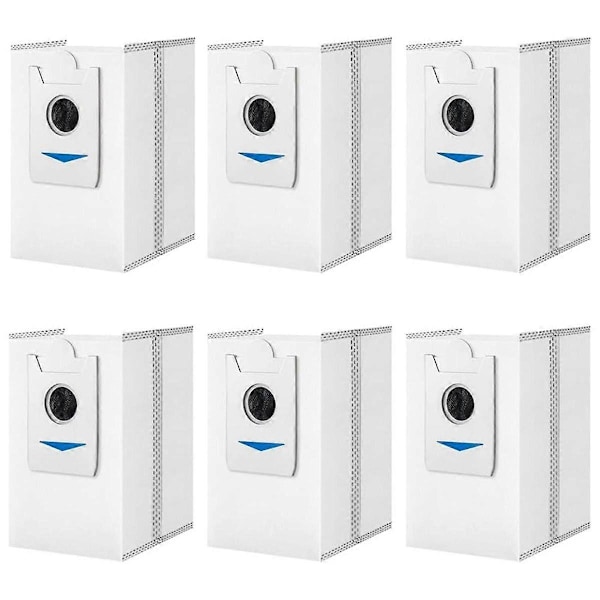 6 STK Støvsugerposer til X5 Pro/ X5 Omni/ X2 Omni/ X2/ X2 Pro/ DEX86 Robotstøvsugere Reservedele