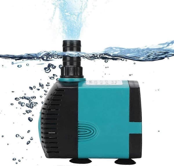 Senkbar fontenepumpe (2000L/T, 35W) med 2 dyser 2,2 meter løftehøyde