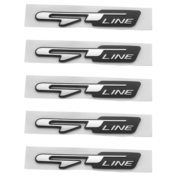 5x kult 3d-bilstil-klistremerke Gt Line Letters-klistremerke for bakre bagasjeromsskjerm bildeører klistremerker Gt Li