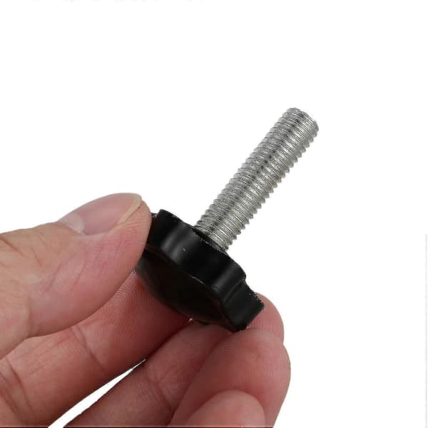 8 stk. sorte reservedele M8 X 30 mm han gevind riflede greb stjerneknop