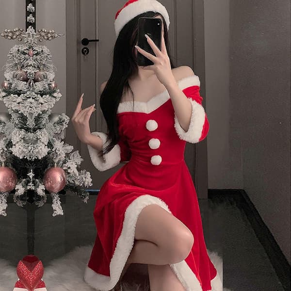 Jule Kvinde Cosplay Kostume Kjole