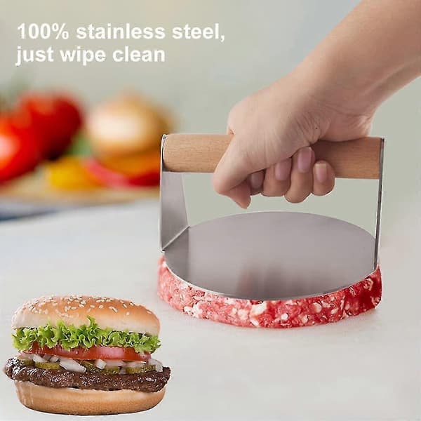 Hamburgerpresse, Rund Hamburgerpresse i Rustfritt Stål