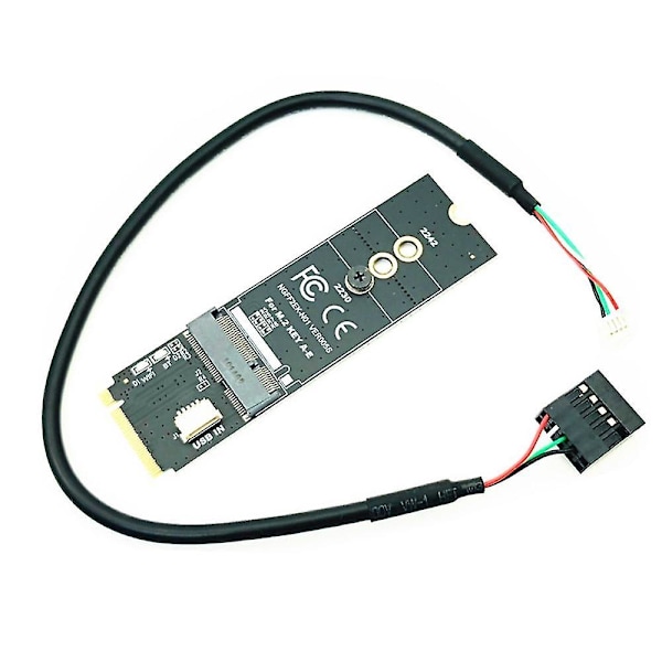 M.2 Key-M Til Key A-e/e Adapter Riserkort For M.2 Ngff Pcie Protokoll Trådløst Nettverkskort Modul