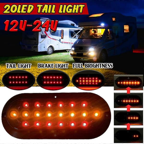 LED Trailer Lastbil Baglygte 12-24v Til Lastbil Varevogn Campingvogn Camper