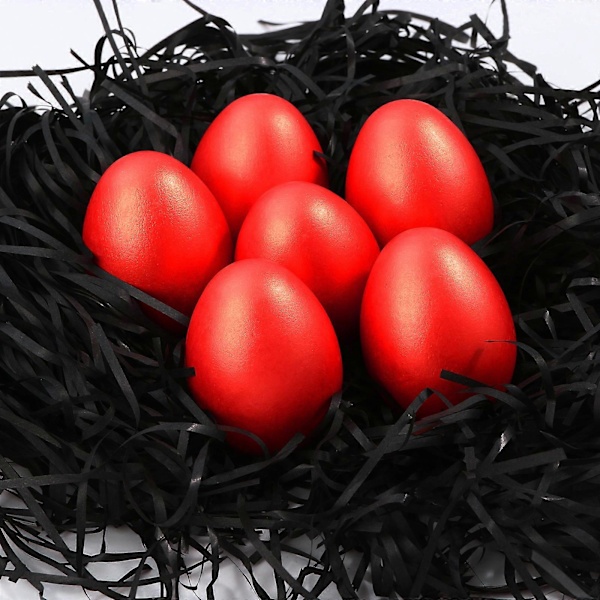 Simulerade Påskägg Trä Falska Ägg 5,8 cm Ägg 6 st