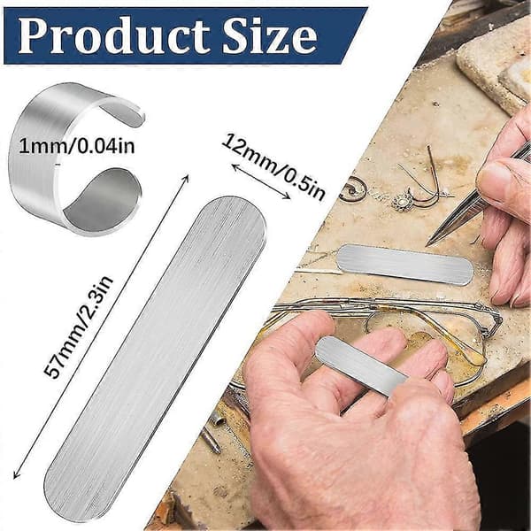 12 Stk. Metal Stam Blanks Ringe Blanks 1,2 x 5,7 cm B Blanks Ringe Blanks Fo