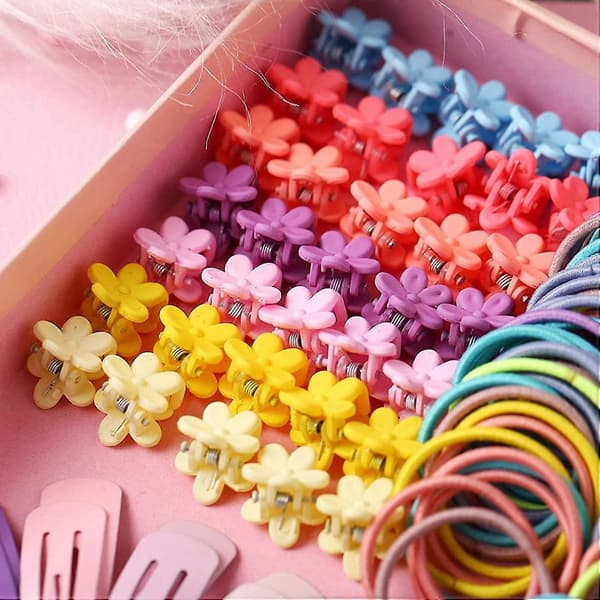 Hårklämmor Set Hårband Elastiska Hårband Mjuka Scrunchies Små Gummiband Elastiska Hästsvanshållare -sz.11861