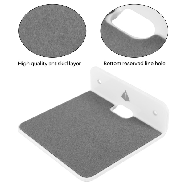 Seinähyllyn kaiutinteline, pieni seinähyllyn kaiutinteline Bluetooth kaiuttimelle, matkapuhelimet, lelunäyttöhylly (valkoinen)