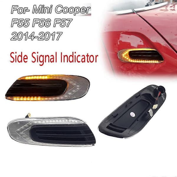 2 stk sideblinklys med LED-lys for Mini F55 F56