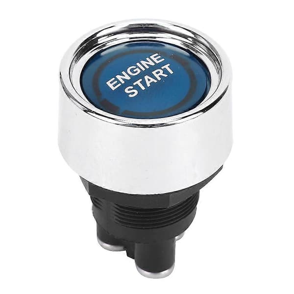 LED Motorstartbryter Tenningsstarter Motor Start Stopp Knapp for Bobiler Racingbil Blå