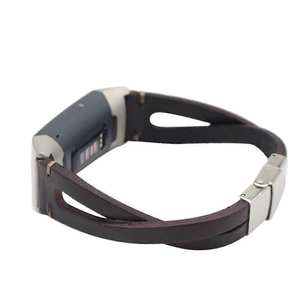 Korvaava nahkainen ranneke Fitbit Charge 3:lle