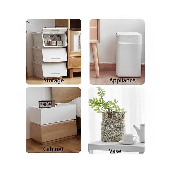 8 stk Selvklebende Ball Universal Hjul 4 Kuler Rustfritt Stål Hjulbase For Møbler Sengeside T