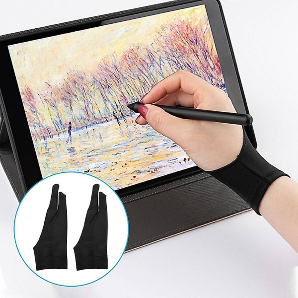 5 Pak Kunstner Handsker Til Tablet Digital Tegning Handske To Tykke Palm Afvisnings Handsker Til Grafik