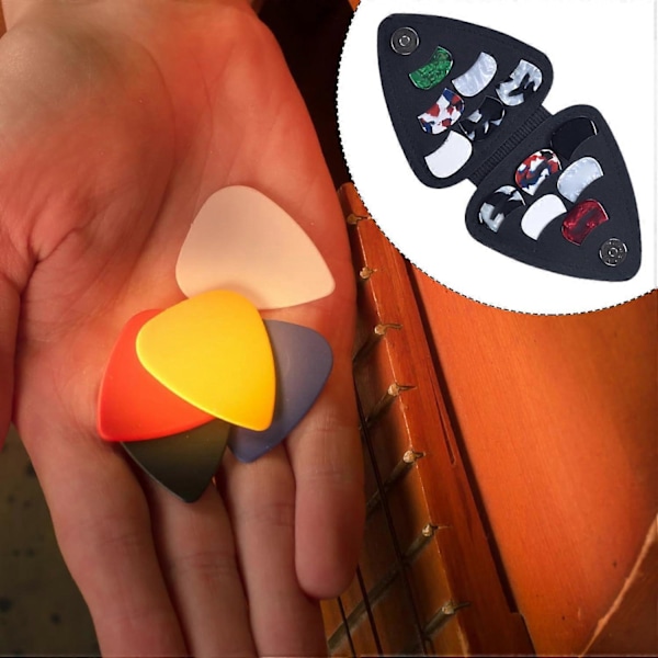 Plektrumhållare | Svart förvaringsväska för gitarrplektrum, gitarrplektrum displayfodral
