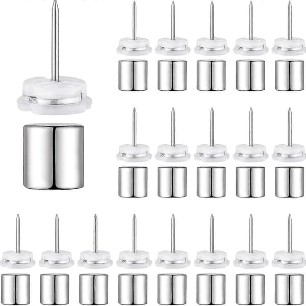 Magnetiske Pushpins Magnetacks Magnetknapper (20 stk, sølv)