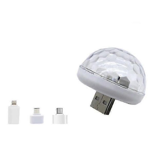 2025 Egnet Bærbar Mini Usb Rgb Led Disco Scene Lys (Gul)
