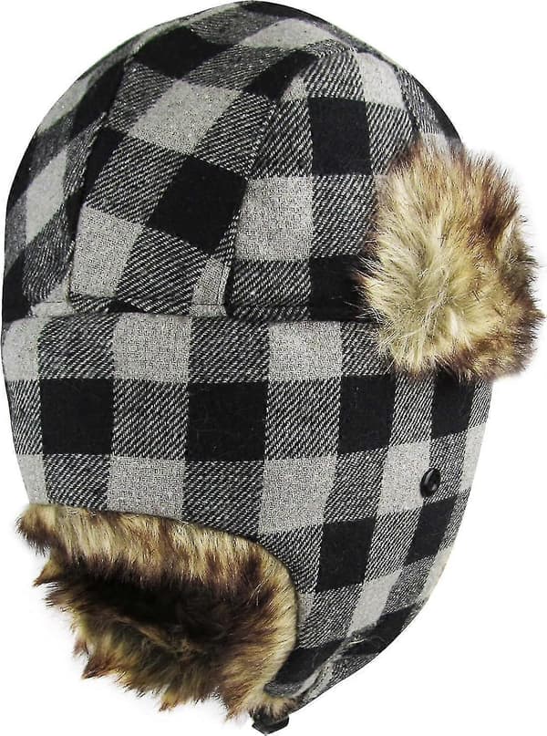 Lumberjack Plaid Aviator Trapper Hat - Koldt Vejr Eskimo Bomber Hat