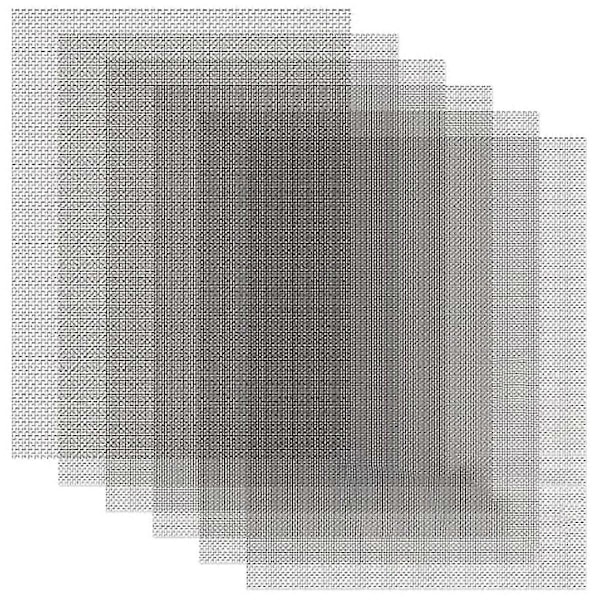 6 kpl 30x21cm metalliverkko, 20 Mesh ruostumaton teräsverkko, ruosteenkestävä metalliverkko DIY-projekteihin, tuuletusaukkoihin, suodatinverkkoon, puutarhaan