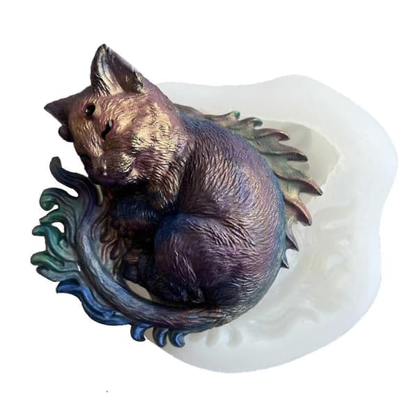 Silikone Sæbeform Håndværk DIY 3D Lys Resin Form Håndlavet Sæbe Ræv