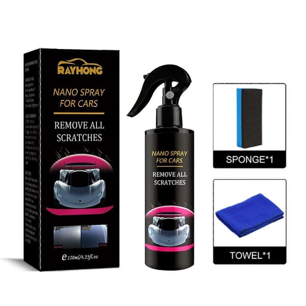 Bil ridsefjerner, Nano Coating Agent Spray Kludsæt Ridseviskelæder Overfladereparation