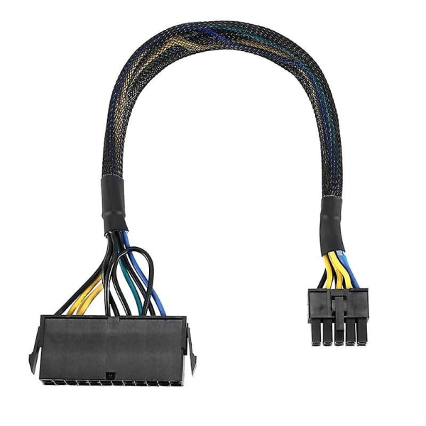 24-pins til 10-pins ATX PSU Hovedstrømadapter Flettet Kabel for IBM for Lenovo PC og Servere 12 tommer (30 cm)