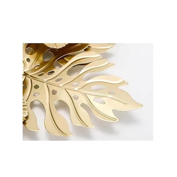 Löv Metall Väggdekor Väggskulptur Dekor Lyxjärn Hängande konstverk för jubileum Living Roo
