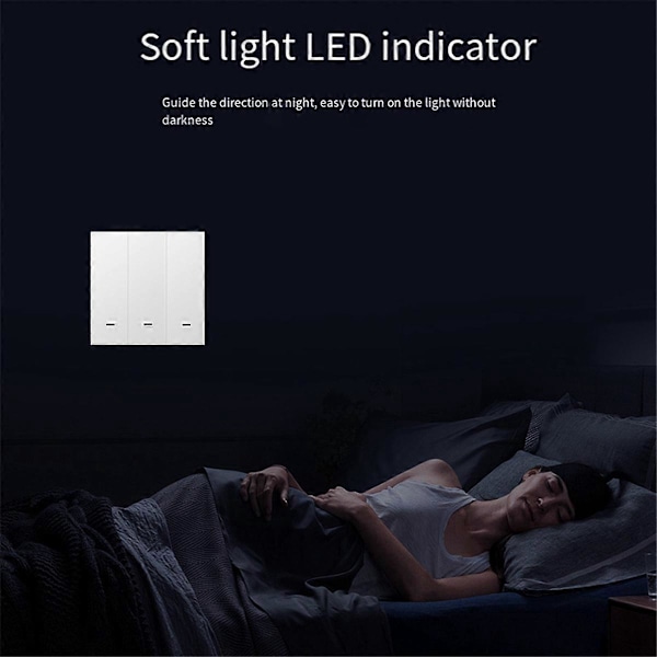 Tuya Smart Switch Wifi og Rf Radiofrekvens Smart Switch Enkelt Nul Brandlinje Universal 3 Switch Hvid