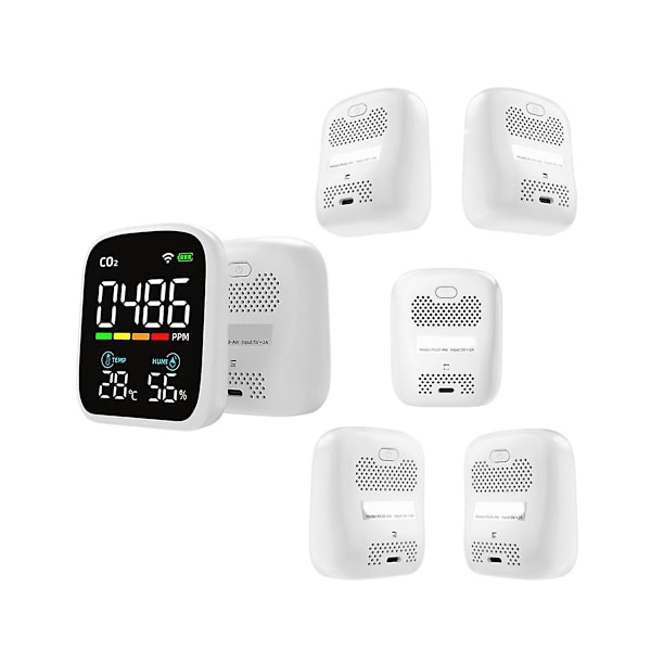 WIFI Infrarød CO2-Måler Kuldioxid Måler NDIR Sensor Luftkvalitetsmåler Kuldioxid Detektor