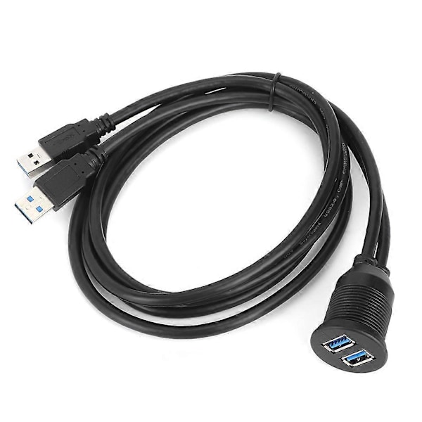 Kaksiporttinen USB3.0 vedenkestävä kaapeli auton kojelaudan datakaapeli bajonettikaapeli paneelikaapeli