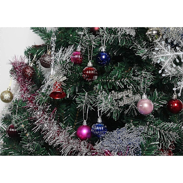 Särkymättömät joulupallokoristeet - 36 kappaleen setti joulukoristeisiin (1,6 / 4 cm)