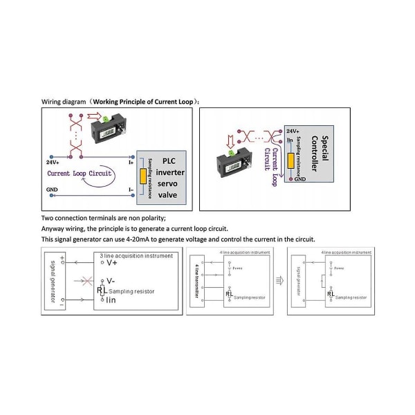 Uusi 2-johtiminen 4-20 ma virtasignaaligeneraattori, paneeliin asennettu virtasilmukkageneraattori 4–20 ma:n simulaattori