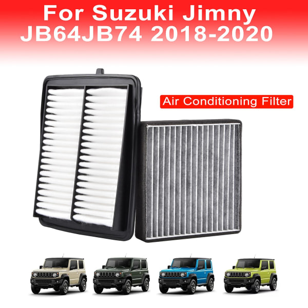 Interiörbyte för Suzuki Jimny Jb64 Jb74 2019-2021 Billuftfilter Luftkonditioneringsfilter Aktivt kolpartiklar