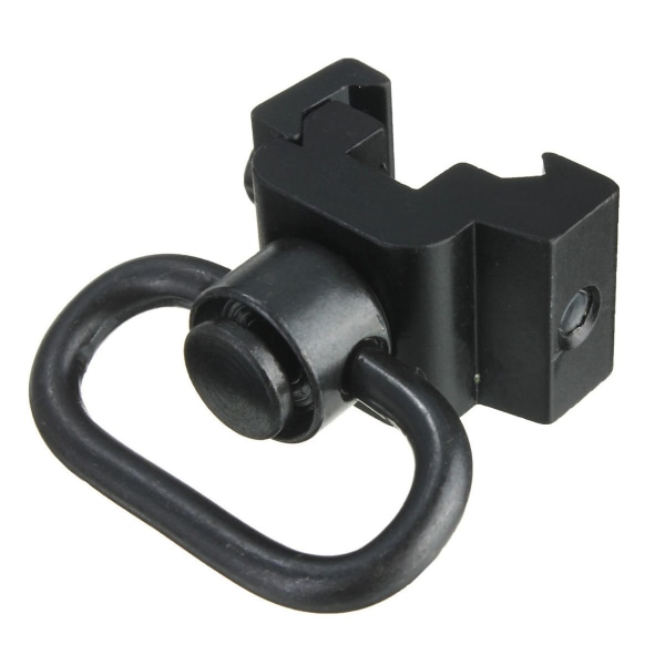 2x Snabbfäste QD Slunga Swivel Fäste W/ 20mm Picatinny Railfäste Svart