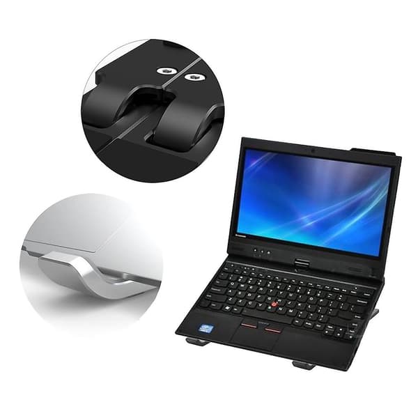 Justerbar Laptopställ Aluminium Tablet Notebook Ställ Bord Kylande Pad