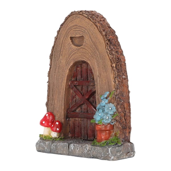 Fe Have Dør Figur Resin Fe Dør Skulptur Miniature Fe Have Tilbehør til Udendørs Dekoration YEMAA