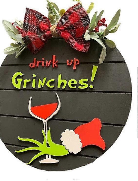 Jouluinen Grinch-ovikoriste